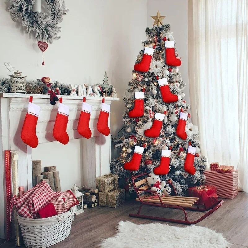 ถุงเท้าคริสต์มาสสำหรับแขวนบนเต - Christmas Stocking Hanging บทวิจารณ์และราคา