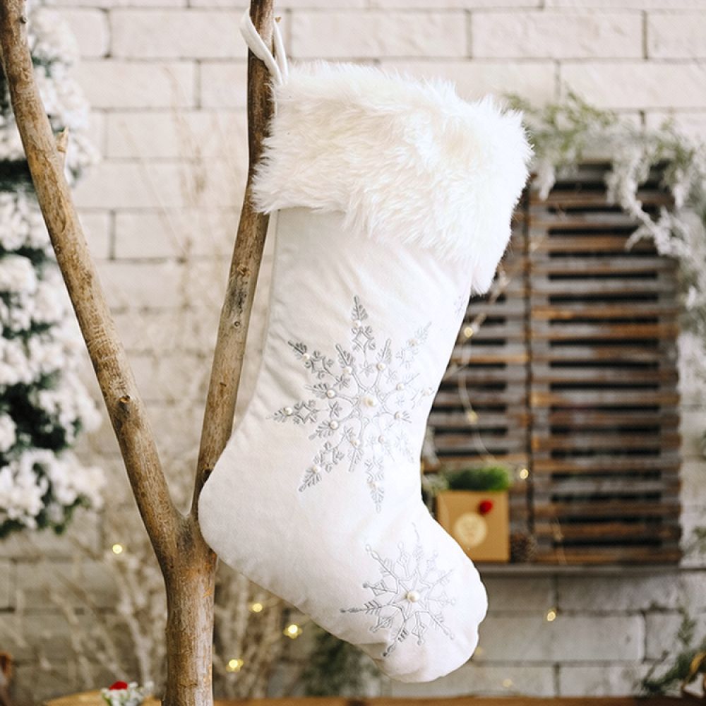 ถุงเท้าคริสต์มาสกำมะหยี่ ประดั - Christmas Stocking Hanging บทวิจารณ์และราคา