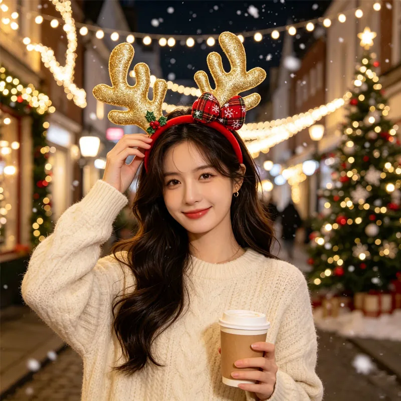 1-5 ชิ้น ที่คาดผมเขากวางเรนเดี - Reindeer Antlers Headband บทวิจารณ์และราคา