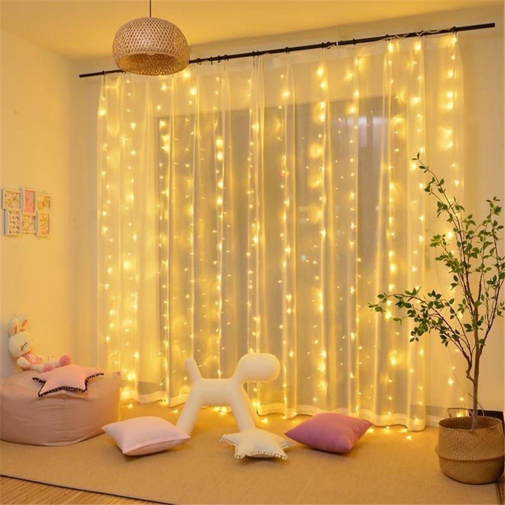 ไฟประดับ LED แบบสายม่าน ไฟคริส - Led Fairy String Lights บทวิจารณ์และราคา