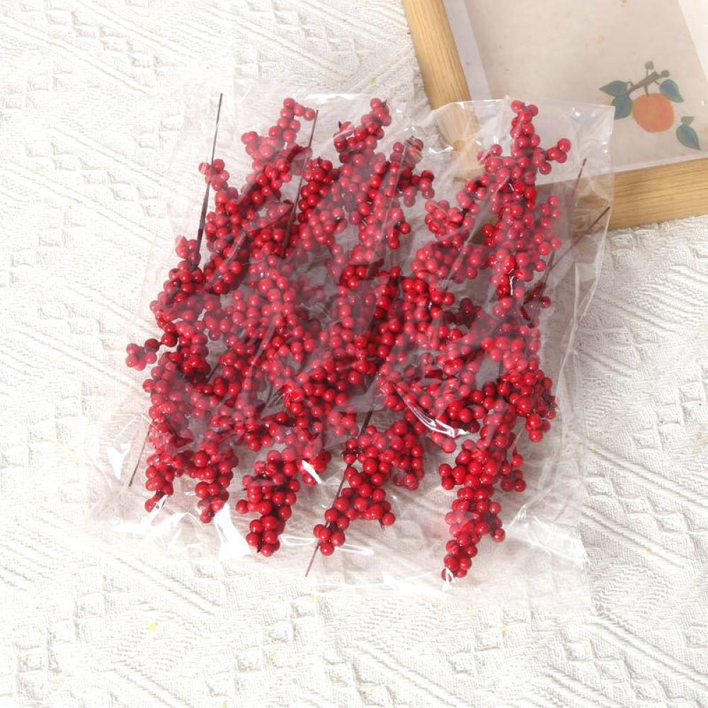 กิ่งผลเบอร์รี่สีแดงประดิษฐ์สำห - Christmas Tree Artificial บทวิจารณ์และราคา