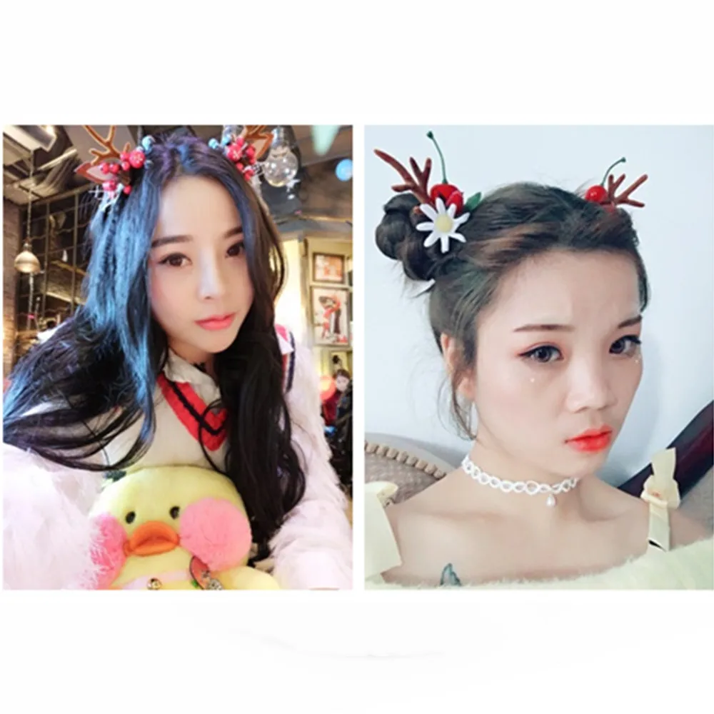 เขากวางจำลองสีน้ำตาลทำมือ ของต - Reindeer Antlers Headband บทวิจารณ์และราคา